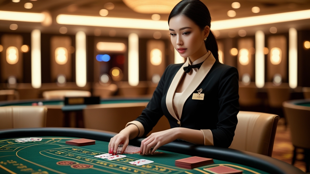 Sòng bài 8KBET dealer xinh đẹp baccarat live